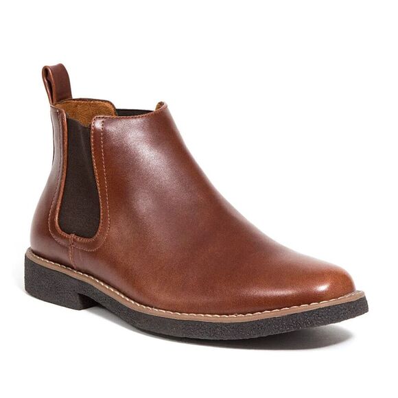 DEER STAGS Chelsea Boots Mens 8.5 M Rockland Redwood Brown Memory Foam Shoes NWB main image 6